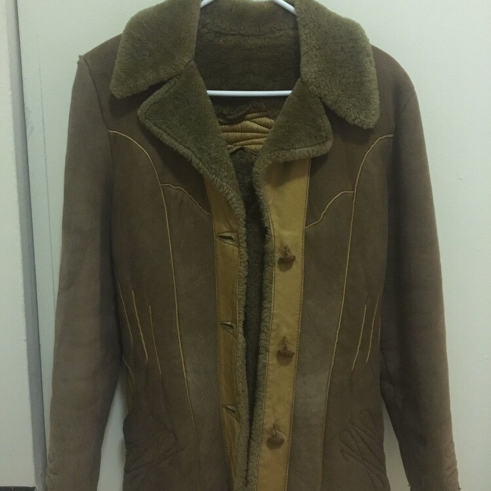 Vintage Brown Shearling Coat
